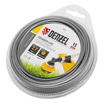 Изображение товара Леска для триммера армированная алюминием Denzel ALUFLEX 96831 2,7мм 15м
