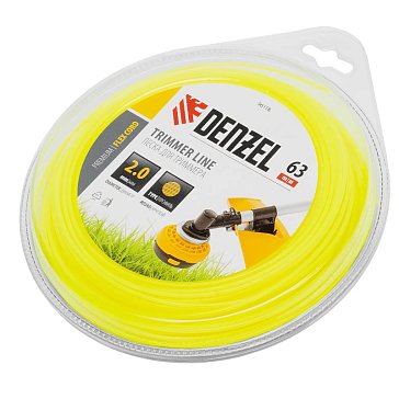 Изображение товара Леска для триммера Denzel FLEX CORD 96118 2 мм 63 м круглая блистер Германия