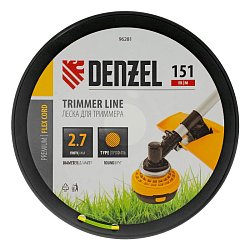 Леска для триммера круглая Denzel FLEX CORD 96281, 2,7ммх151м, на DIN катушке