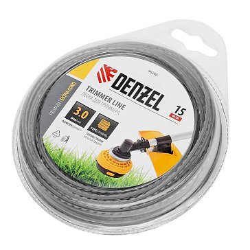 Изображение товара Леска для триммера Denzel EXTRA CORD 96260 3 мм 15 м зубчатый квадрат