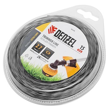 Изображение товара Леска для триммера Denzel EXTRA CORD 96249, 2,7мм 15м эллипс блистер