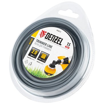 Изображение товара Леска для триммера армированная алюминием Denzel ALUFLEX 96833 2мм 15м блистер