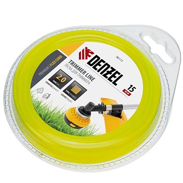 Изображение товара Леска для триммера Denzel FLEX CORD 96115 квадрат 2 мм 15 м блистер