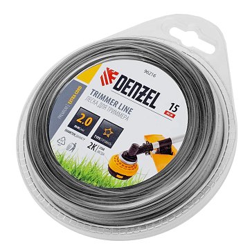 Изображение товара Леска для триммера Denzel EXTRA CORD 96216 2.0 мм х 15 м