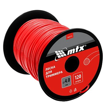 Изображение товара Леска для триммера MTX 96875 круглая 4 мм 120 м на катушке для газона