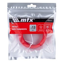Леска для триммера MTX 96859, звезда 1,3 мм х 15 м