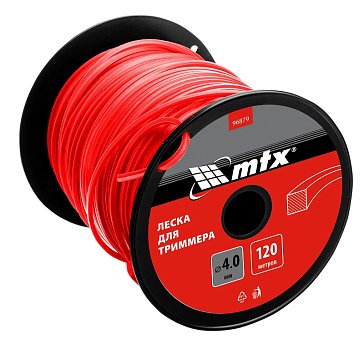 Изображение товара Леска для триммера MTX 96879 квадрат 4 мм 120 м на катушке
