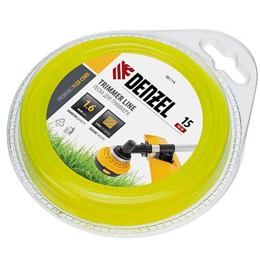 Изображение товара Леска для триммера Denzel FLEX CORD 96114 квадрат 1.6 мм 15 м блистер