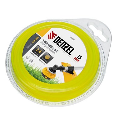 Изображение товара Леска для триммера Denzel FLEX CORD 96108 круглая 2,4 мм 15 м для газона