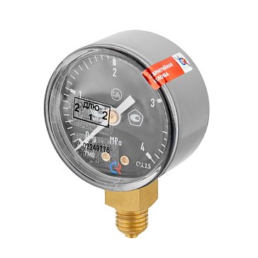 Изображение товара Манометр ацетиленовый Сварог ТМ-210Р.00 (0-0,4МПа) М12х1,5, кл.2,5, C2H2 