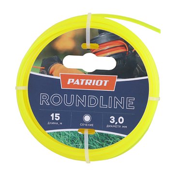 Изображение товара Леска для триммеров Patriot Roundline 805201019, круг, 3 мм, 15 м