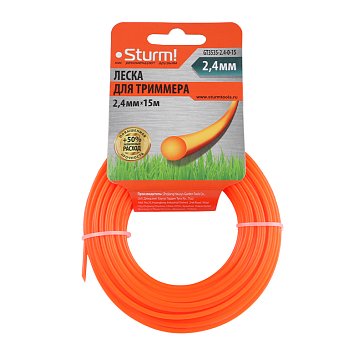 Изображение товара Леска для триммера Sturm GT3535-2.4-0-15, круг, 2.4 мм, 15 м, Германия