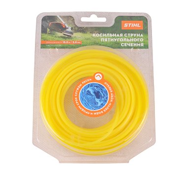 Изображение товара Косильная струна пятиугольного сечения Stihl 70288710332, 3.0 мм х 15 м