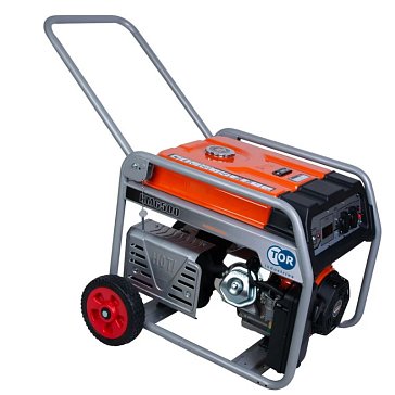 Изображение товара  TOR KM6500H Генератор бензиновый 5 кВт 220В с электростартером колеса