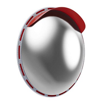 Изображение товара Зеркало сферическое с козырьком из нержавеющей стали диаметр 500 мм Технология