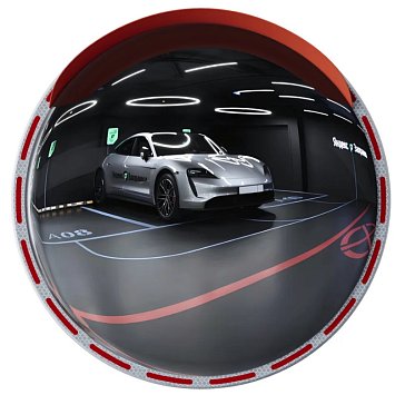 Изображение товара Зеркало сферическое с козырьком из нержавеющей стали 800 мм Технология