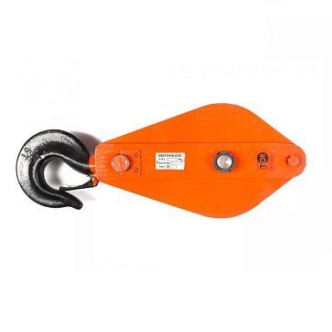 Изображение товара Блок монтажный однорольный с крюком TOR HQG(L) K1-5,0 т 11551, с откидной щекой