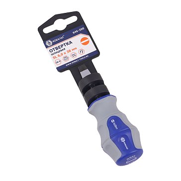 Изображение товара Отвертка Кобальт Ultra Grip SL6.0х38мм двухкомпонентная рукоятка