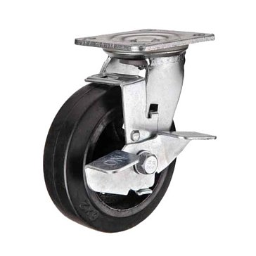 Изображение товара Колесо большегрузное поворотное TOR SCdb 63 1026623, 150 мм, обрезиненное, с тормозом