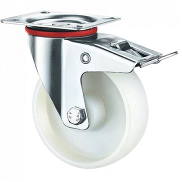 Изображение товара Колесо поворотное TOR SRCnb 42 1047574, полипропилен, 100 мм, с тормозом