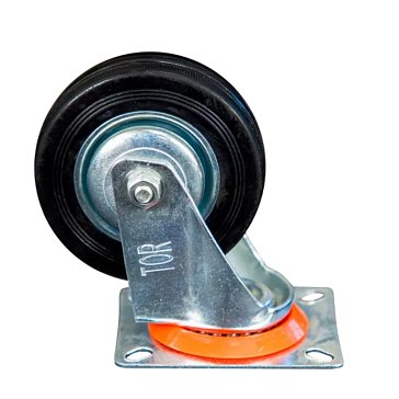 Изображение товара Колесо поворотное TOR SC 42 1024175, резина, 100 мм