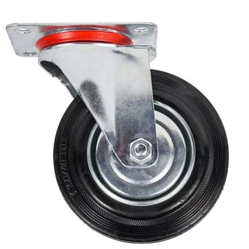 Изображение товара Колесо поворотное TOR SC 80 1001771, резина, 200 мм