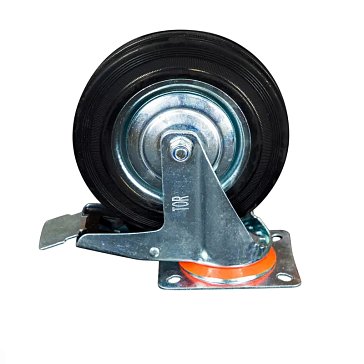 Изображение товара Колесо поворотное TOR SCb 80 200 мм с тормозом резина 185 кг копия