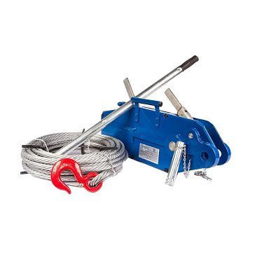 Изображение товара Лебедка рычажная тросовая TOR МТМ 800 1002530, 0 8 т, 20 м, стальной корпус