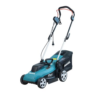 Изображение товара Электрическая газонокосилка Makita ELM3320 33 см мощность 1.2 кВт легкая бытовая модель