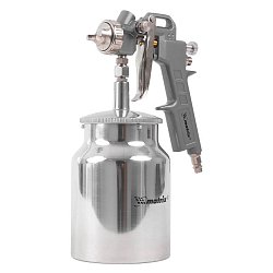 Пневматический краскораспылитель Matrix 57316 (профессиональный, нижний бак, расходные материалы)