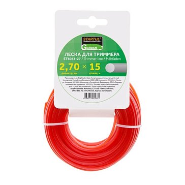 Изображение товара Леска Startul GARDEN ST6053-27, ф 2.7 мм х 15 м, для триммеров