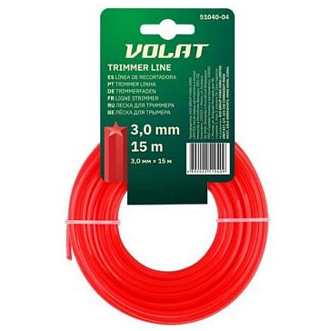 Изображение товара Леска Волат 51040-04, диаметр 3.0 мм, длина 15 м, красная