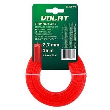 Изображение товара Леска Волат 51030-04, ф 2.7 мм х 15 м, "звездочка"