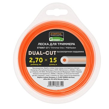 Изображение товара Леска Startul DUAL-CUT GARDEN ST6067-27 2.7 мм 15 м для триммера