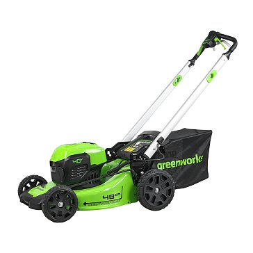 Изображение товара Аккумуляторная самоходная газонокосилка Greenworks GD40LM48SPK4