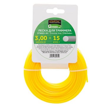 Изображение товара Леска Startul GARDEN ST6053-30 3 мм х 15 м для триммера