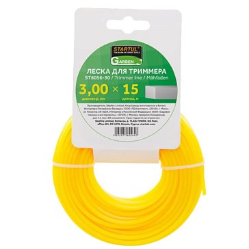 Изображение товара Леска Startul GARDEN ST6056-30, ф 3.0 мм х 15 м, квадратное сечение