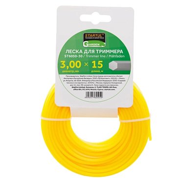 Изображение товара Леска Startul GARDEN ST6050-30 для триммера 3.0 мм х 15 м