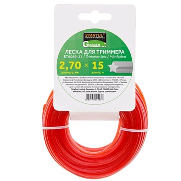 Изображение товара Леска Startul GARDEN ST6059-27 диаметр 2.7 мм длина 15 м форма звезда Германия