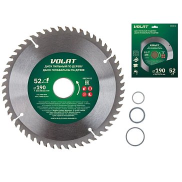 Изображение товара Диск пильный Волат 88130-52, 190х30/20/16 мм, 52 зуба, по дереву 