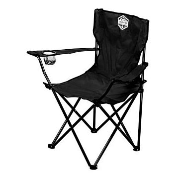 Изображение товара Кресло складное кемпинговое с держателем для бутылок Arizone Coyote 42-909000, чехол, черное