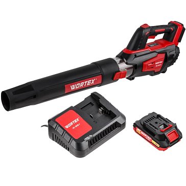 Изображение товара Аккумуляторная воздуходувка Wortex BB 2018 D ALL1 XLT SET 1333739, 18 В, 2 Ач акб, макс.объём 570 м куб/ч