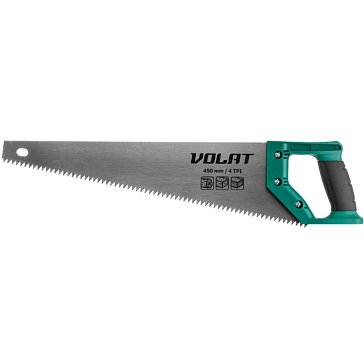 Изображение товара Ножовка по дереву Волат 42080-45, 450мм, 4 TPI надежный инструмент