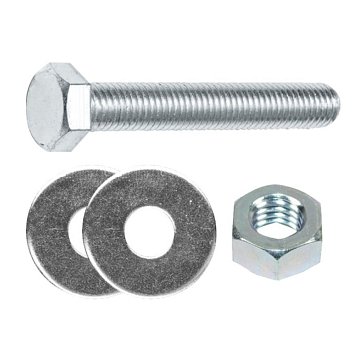 Изображение товара Болт Starfix SMK1-82914-6, М6х60мм, шестигранный, с гайкой и шайбами, 6 шт. в зип-локе