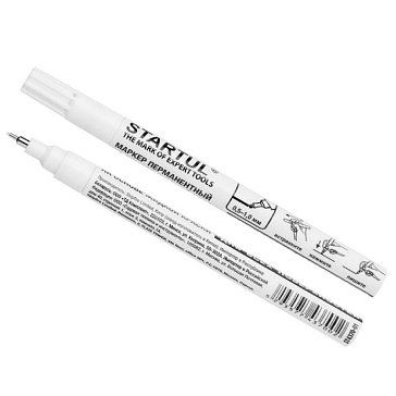 Изображение товара Маркер промышленный перманентный Startul PROFI ST4370-01, на основе жидкой краски, белый