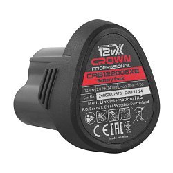 Аккумуляторная дрель-шуруповерт Crown CT21129HMX-2 BMC, 12В, 2*2,0Ач, кейс