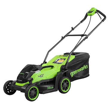 Изображение товара Аккумуляторная газонокосилка Greenworks GD40LM361 40В 36 см без АКБ и ЗУ