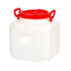 Бочка Радиан 10193061, 30л, дачная, квадратная, белая, усиленные ручки, пищевая