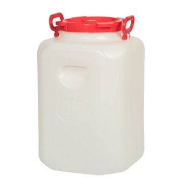 Изображение товара Бочка Радиан 10193065, 50л, дачная, квадратная, белая, усиленные ручки, пищевая