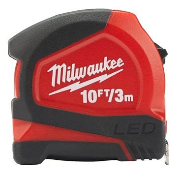 Изображение товара Рулетка с подсветкой Milwaukee 48226602, длина 3 м, ширина 12 мм